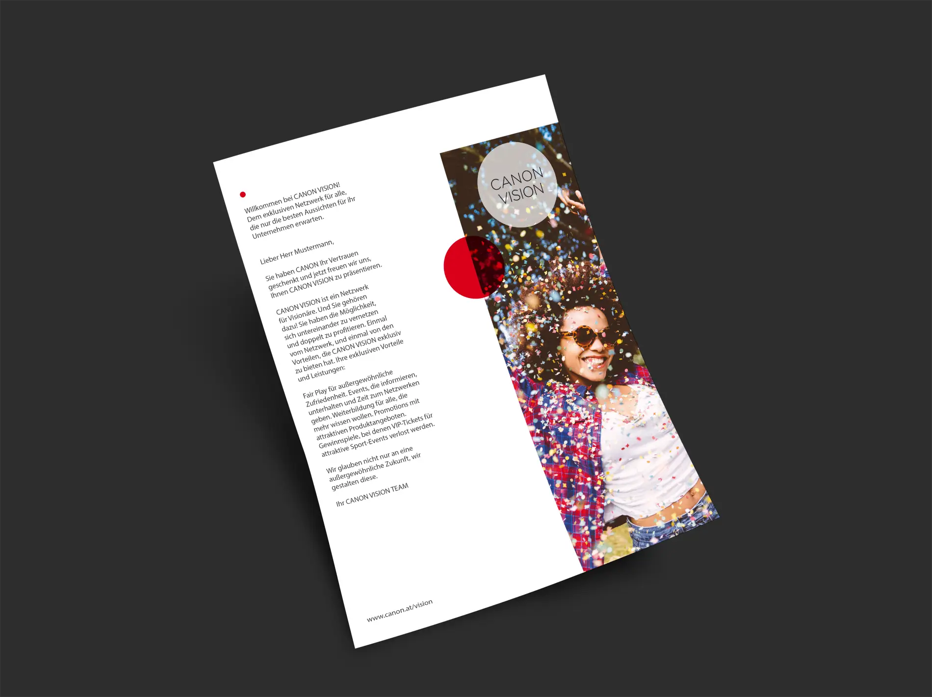 canon-vision-brief canon vision brief canon vision kartenhalter mockup Dialogmarketing Kampagne Canon Vision